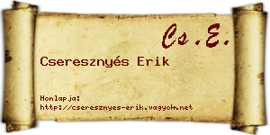 Cseresznyés Erik névjegykártya