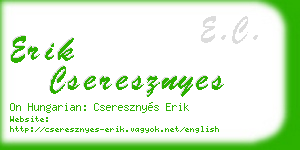 erik cseresznyes business card